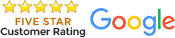 Five star Google customer rating